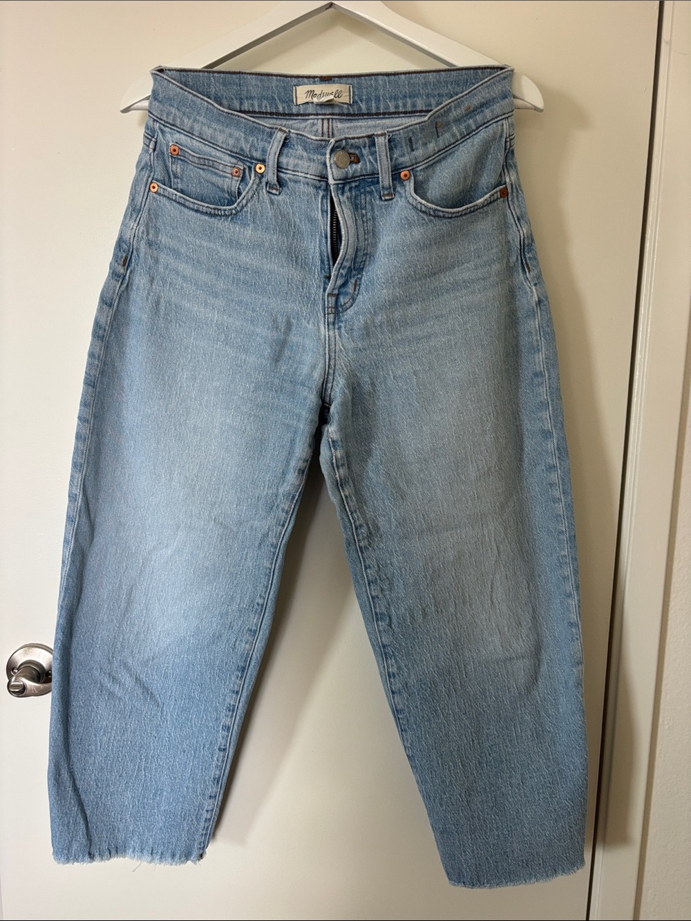 Madewell The Perfect Vintage Wise-Leg Crop Jean Size 28P Light Blue